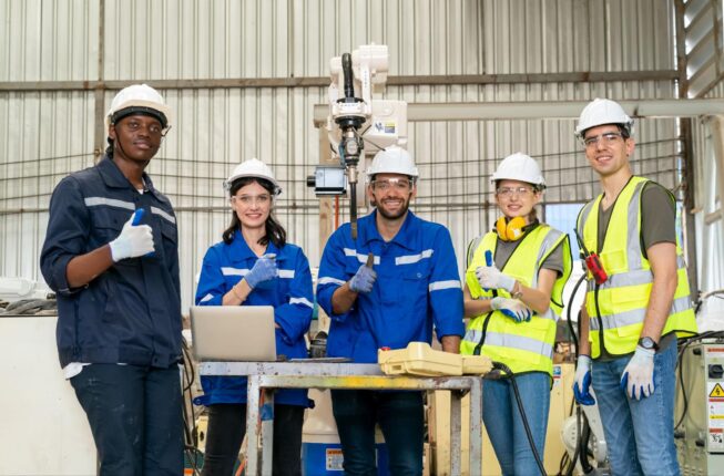 pracownicy zakładu metalurgicznego